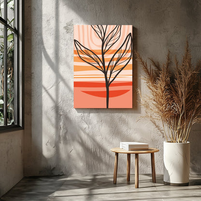 Enhance your space with this invigorating piece featuring bold lines and vibrant colors. The for Entrance