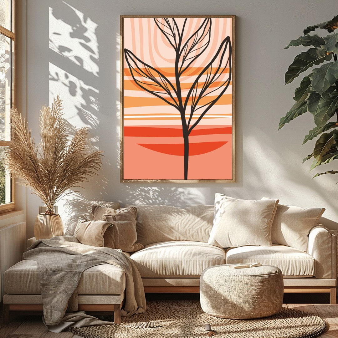 Enhance your space with this invigorating piece featuring bold lines and vibrant colors. The for Sitting Area
