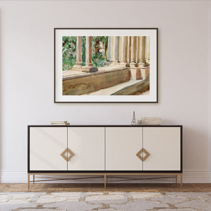 Immerse yourself in the tranquil beauty of classical architecture with this exquisite artwork. The for Foyer