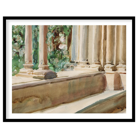 Immerse yourself in the tranquil beauty of classical architecture with this exquisite artwork. The for room