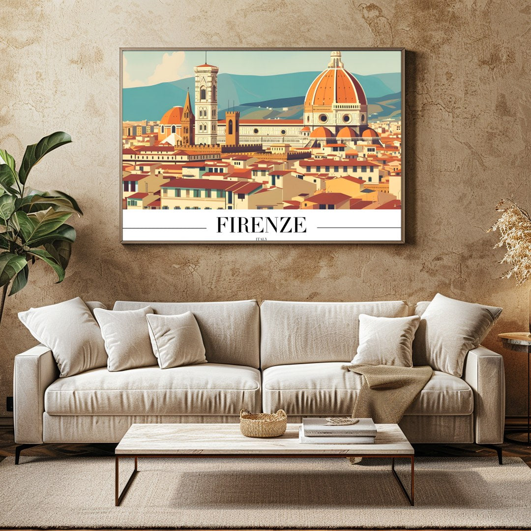 Capture the essence of Florence with this stunning depiction of its iconic skyline. The warm hues for Family Room