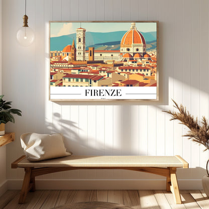 Capture the essence of Florence with this stunning depiction of its iconic skyline. The warm hues for Hallway