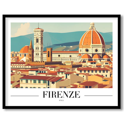 Capture the essence of Florence with this stunning depiction of its iconic skyline. The warm hues for office