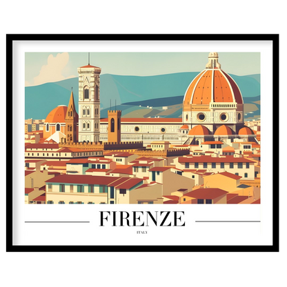 Capture the essence of Florence with this stunning depiction of its iconic skyline. The warm hues for office