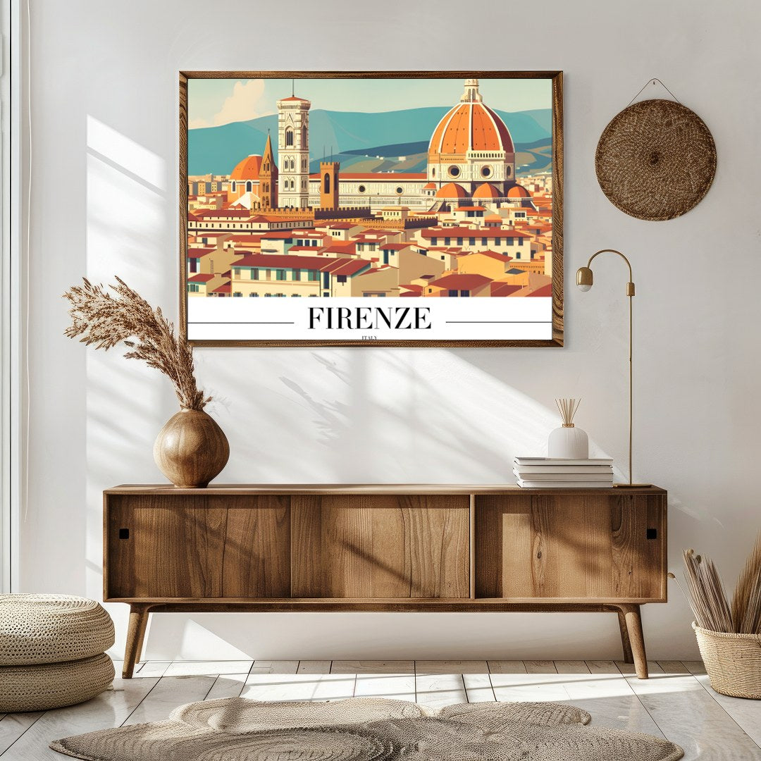 Capture the essence of Florence with this stunning depiction of its iconic skyline. The warm hues for Sitting Area