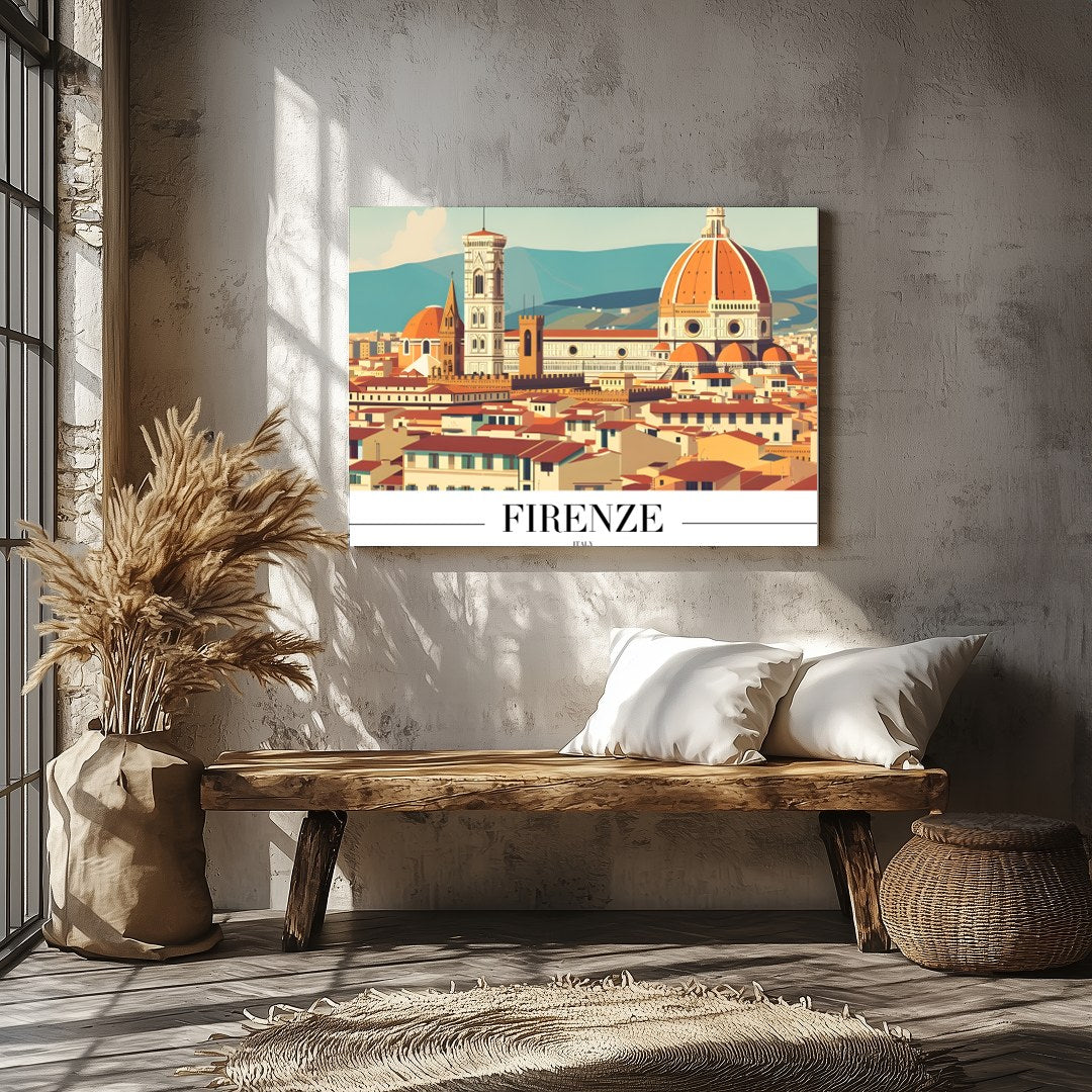 Capture the essence of Florence with this stunning depiction of its iconic skyline. The warm hues for Veranda