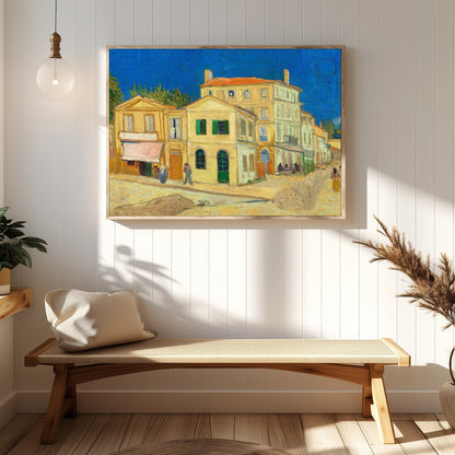 Capture the essence of a classic French village with this vibrant artwork, featuring lively for Hallway