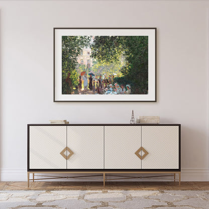 Experience the tranquility of a sunlit garden with this exquisite artwork. The lush greenery and for Foyer