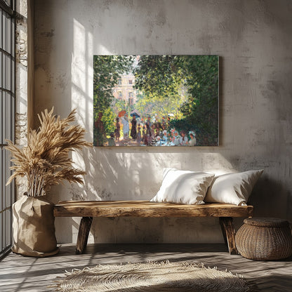 Experience the tranquility of a sunlit garden with this exquisite artwork. The lush greenery and for Veranda