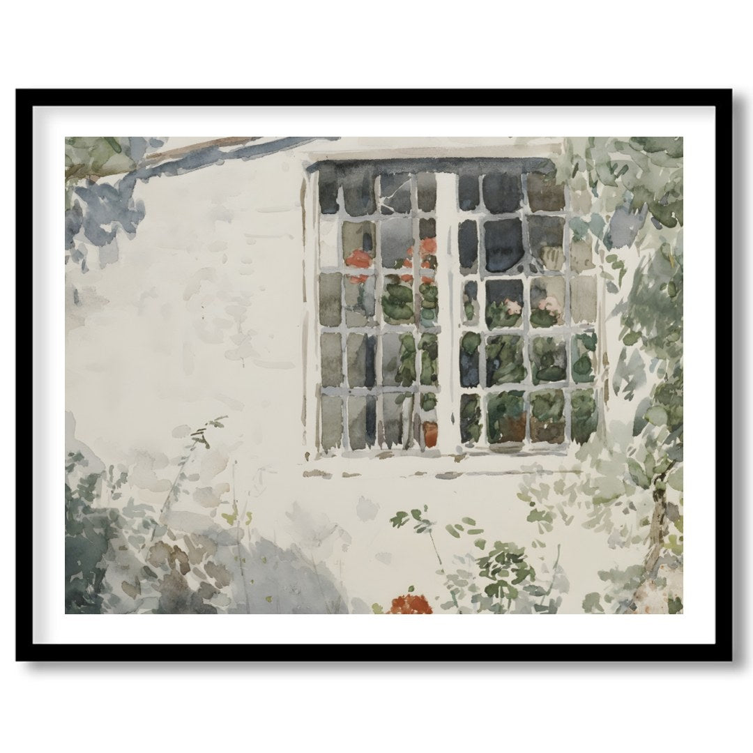 Capture the serene beauty of nature with this exquisite watercolor painting, featuring a sunlit for hallway