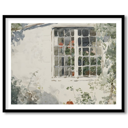 Capture the serene beauty of nature with this exquisite watercolor painting, featuring a sunlit for hallway