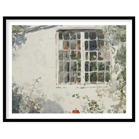 Capture the serene beauty of nature with this exquisite watercolor painting, featuring a sunlit for hallway