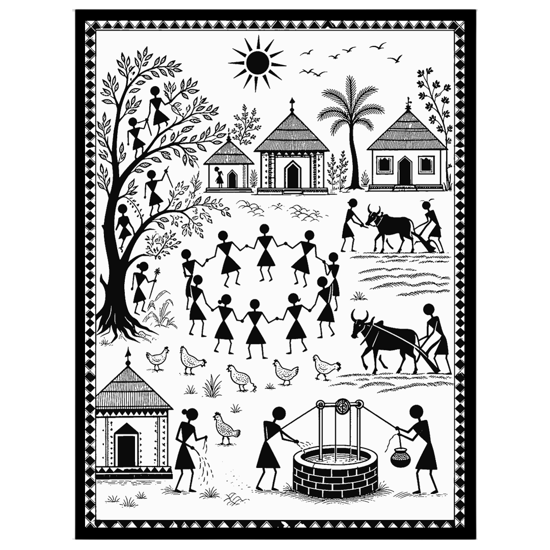 This exquisite print captures the essence of rural vitality with a scene that blends human for lovely-house