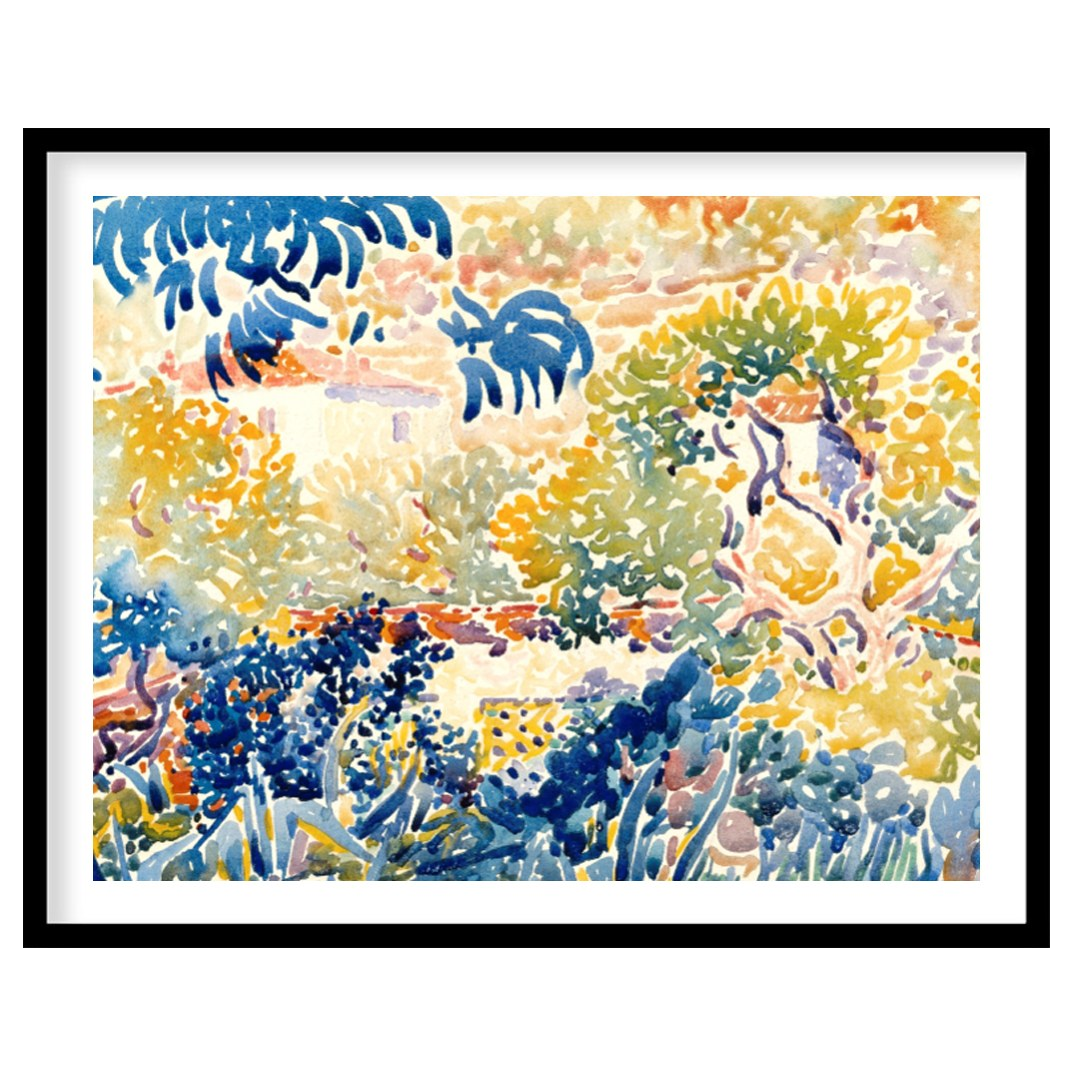 Experience the vibrant beauty of a sunlit garden with this impressionist masterpiece. The artwork's for gallery