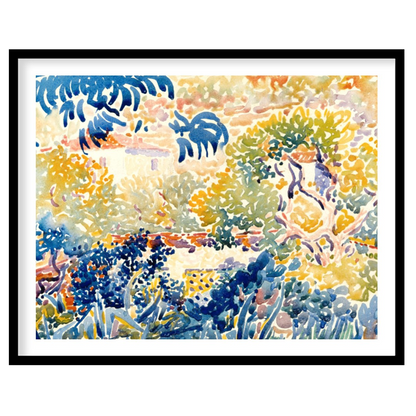 Experience the vibrant beauty of a sunlit garden with this impressionist masterpiece. The artwork's for gallery