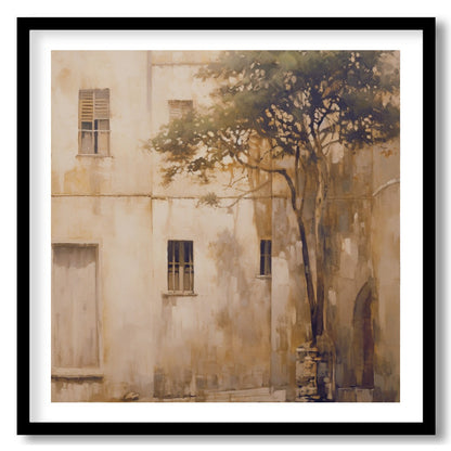 Transport yourself to a tranquil Mediterranean retreat with this stunning wall art. Featuring a for abode