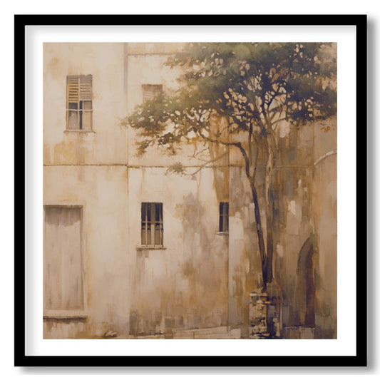 Transport yourself to a tranquil Mediterranean retreat with this stunning wall art. Featuring a for abode