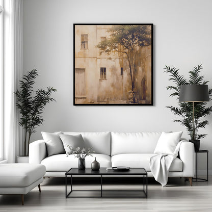 Transport yourself to a tranquil Mediterranean retreat with this stunning wall art. Featuring a for Sitting Area