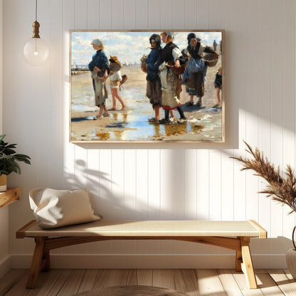 Experience the charm of a bustling seaside market with this evocative painting. The artwork for Hallway