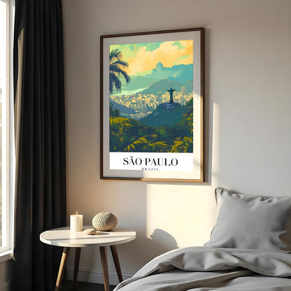 Capture the vibrant essence of São Paulo with this stunning artwork that beautifully depicts its for Bedroom