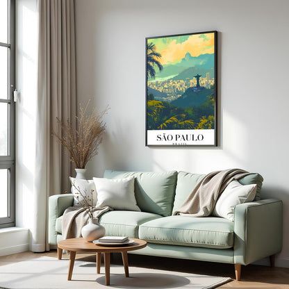 Capture the vibrant essence of São Paulo with this stunning artwork that beautifully depicts its for Hall