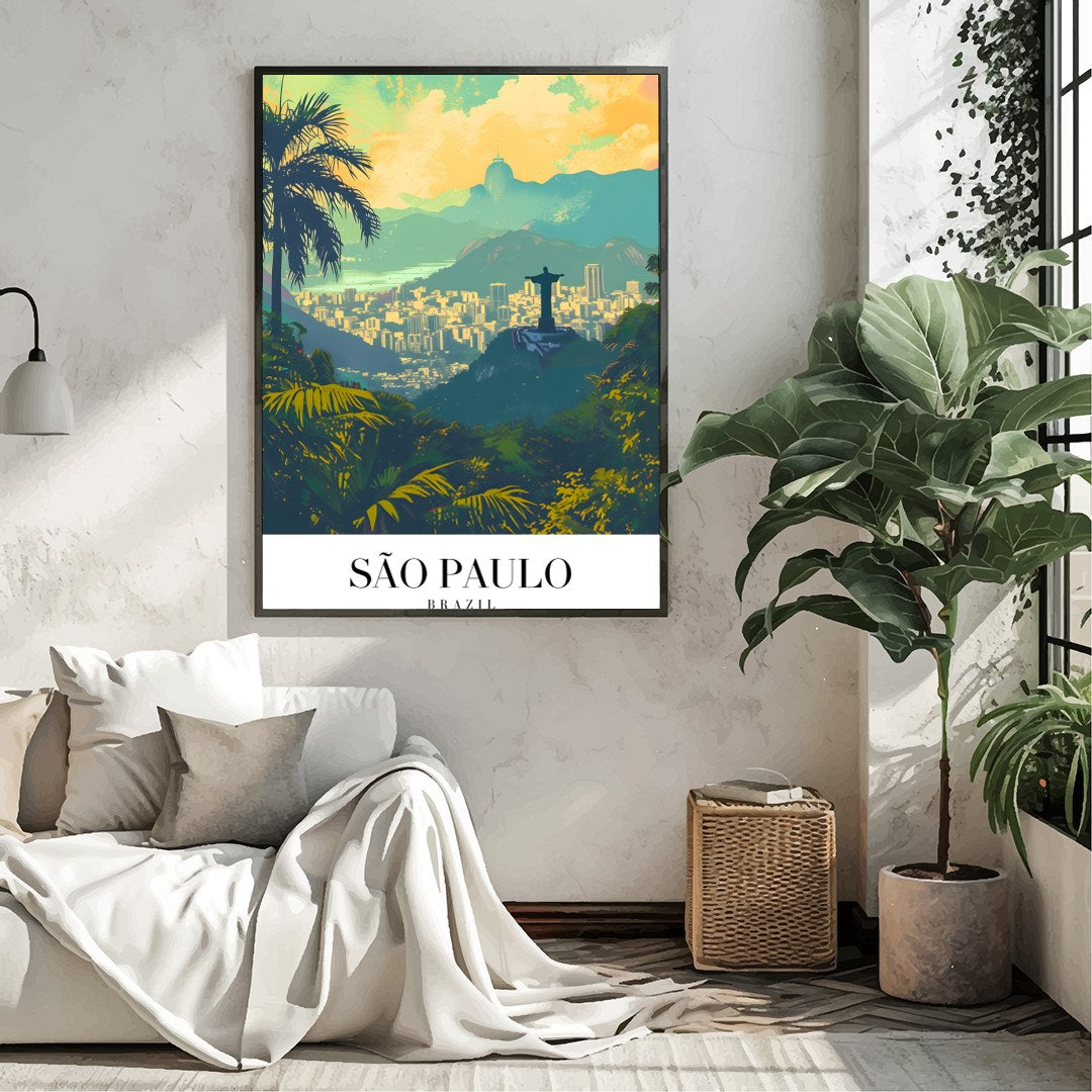 Capture the vibrant essence of São Paulo with this stunning artwork that beautifully depicts its for Living Room