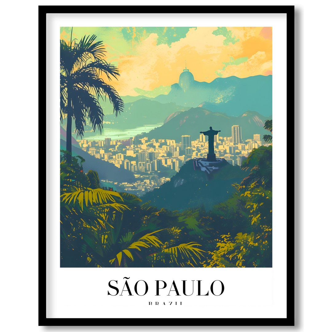 Capture the vibrant essence of São Paulo with this stunning artwork that beautifully depicts its for lovely-house