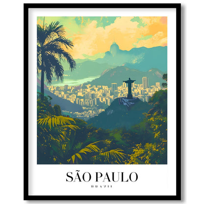 Capture the vibrant essence of São Paulo with this stunning artwork that beautifully depicts its for lovely-house