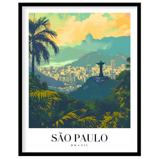 Capture the vibrant essence of São Paulo with this stunning artwork that beautifully depicts its for lovely-house