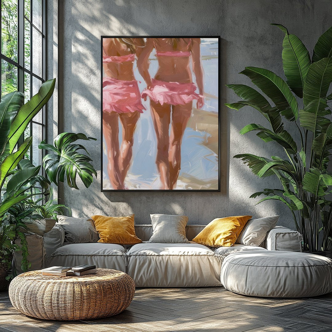 Capture the invigorating essence of summer with this vibrant beach scene. With its impressionistic for Balcony