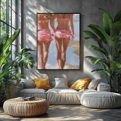 Capture the invigorating essence of summer with this vibrant beach scene. With its impressionistic for Balcony