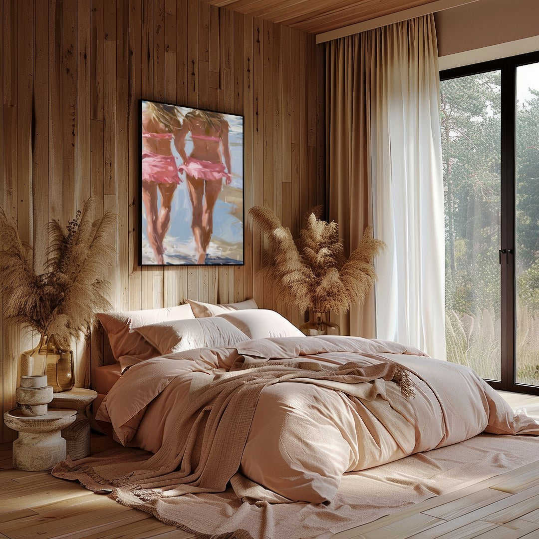 Capture the invigorating essence of summer with this vibrant beach scene. With its impressionistic for Bedroom