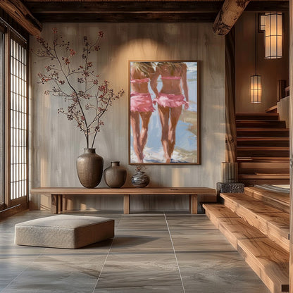Capture the invigorating essence of summer with this vibrant beach scene. With its impressionistic for Hall