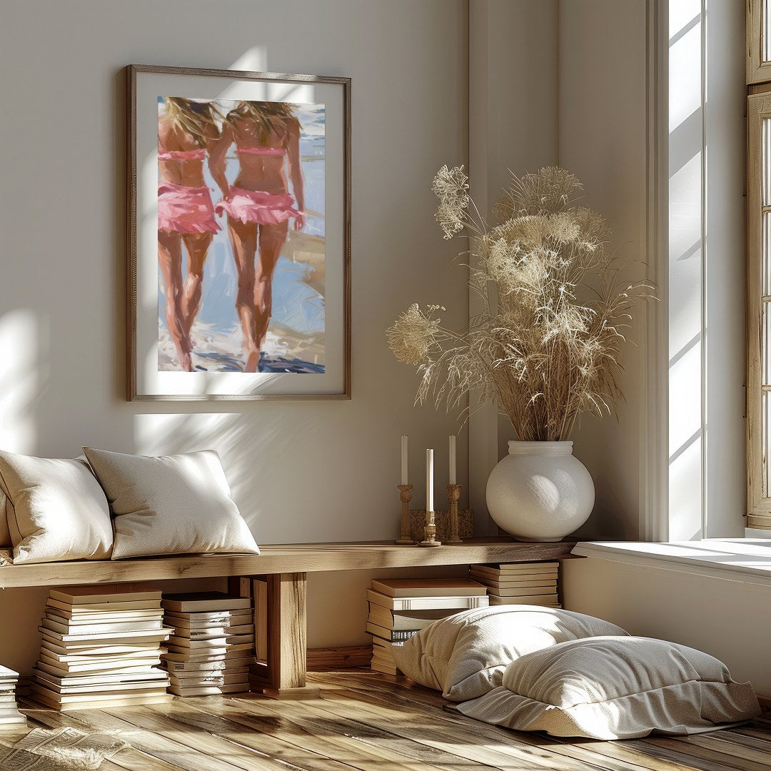 Capture the invigorating essence of summer with this vibrant beach scene. With its impressionistic for living-space