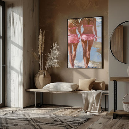 Capture the invigorating essence of summer with this vibrant beach scene. With its impressionistic for office