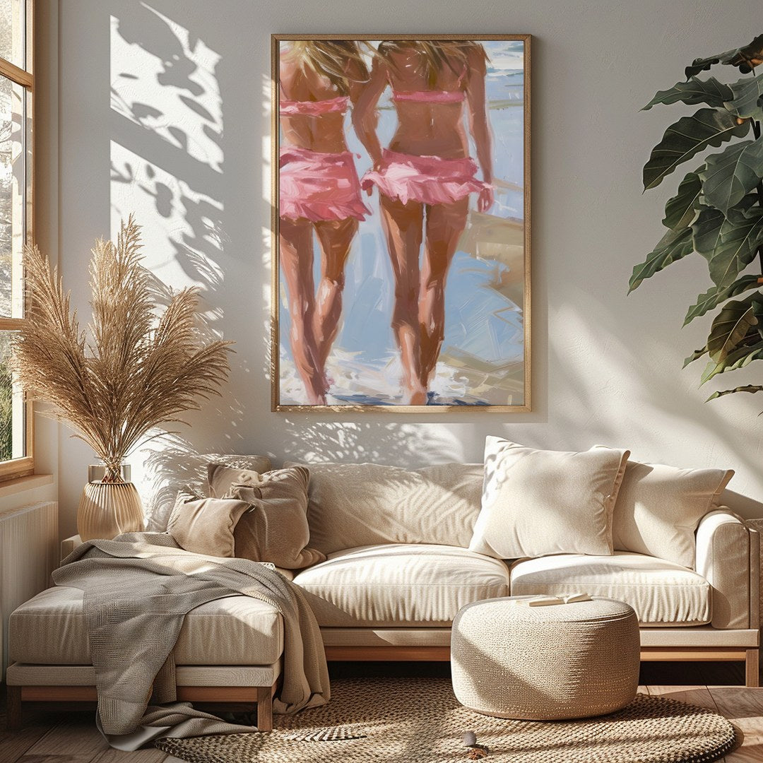 Capture the invigorating essence of summer with this vibrant beach scene. With its impressionistic for Sitting Area