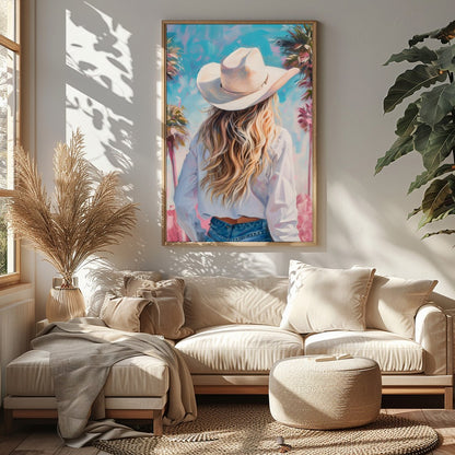 Embrace the warmth and tranquility of a sunlit day with this vibrant artwork, featuring a serene for Sitting Area