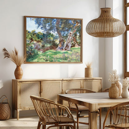 Immerse yourself in nature's serenity with this exquisite watercolor landscape. The delicate for Dining