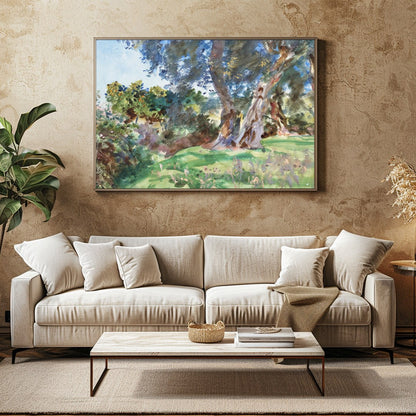 Immerse yourself in nature's serenity with this exquisite watercolor landscape. The delicate for Family Room