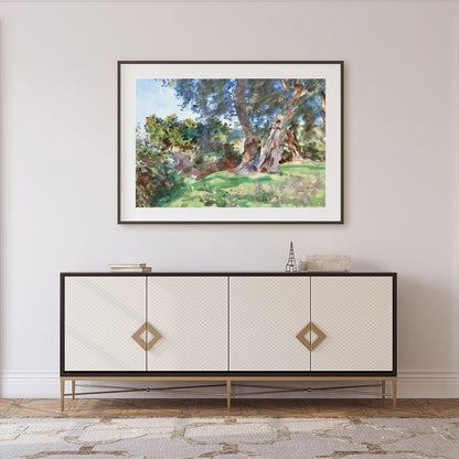 Immerse yourself in nature's serenity with this exquisite watercolor landscape. The delicate for Foyer