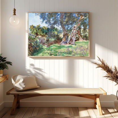Immerse yourself in nature's serenity with this exquisite watercolor landscape. The delicate for Hallway