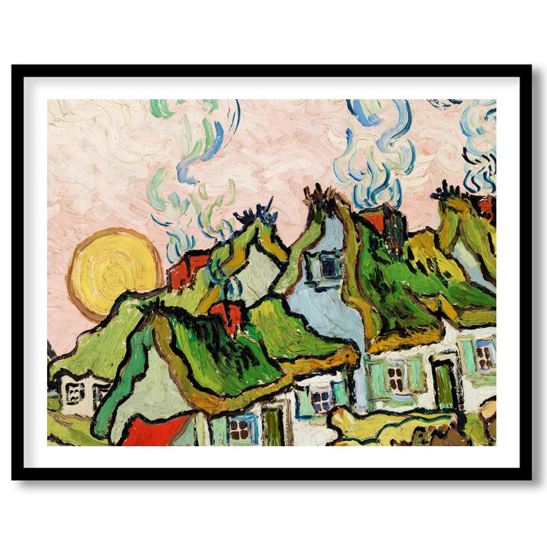 Immerse yourself in the rustic charm of a sunlit village with this captivating wall art piece. The for haven