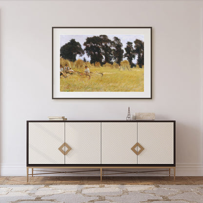 Immerse yourself in the tranquil beauty of a sunlit day in the countryside. This artwork captures a for Foyer