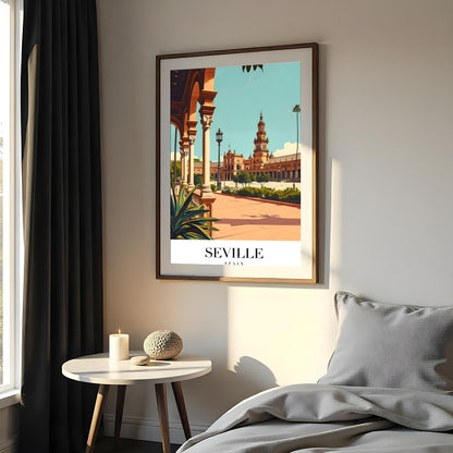 Experience the timeless elegance of Seville's iconic architecture with this stunning wall art. for Bedroom