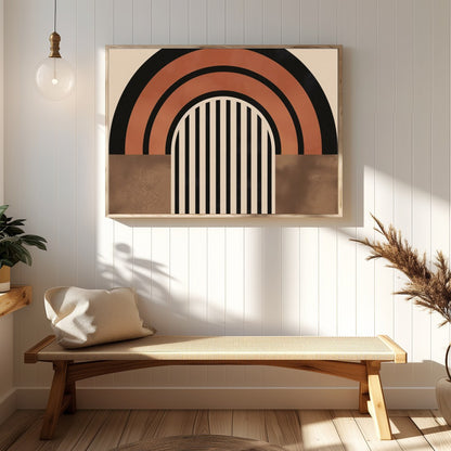 Embrace the harmony of modern minimalism with this captivating abstract artwork. Featuring bold for gallery