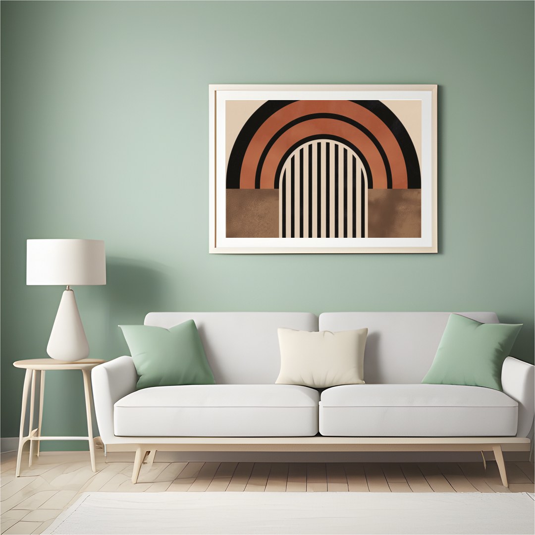 Embrace the harmony of modern minimalism with this captivating abstract artwork. Featuring bold for Hall