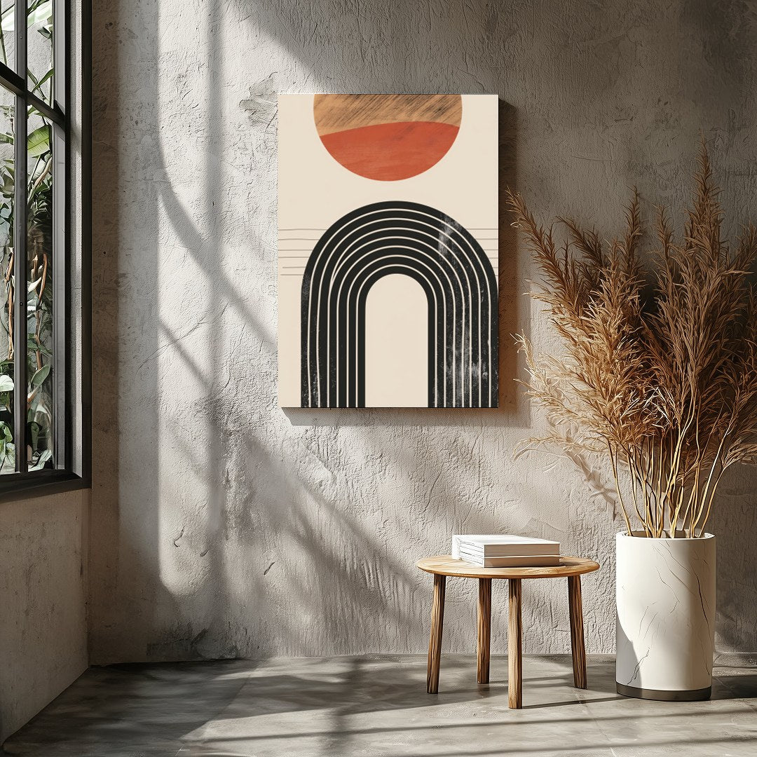 Elevate your space with this captivating minimalist artwork featuring a balanced composition of for Entrance