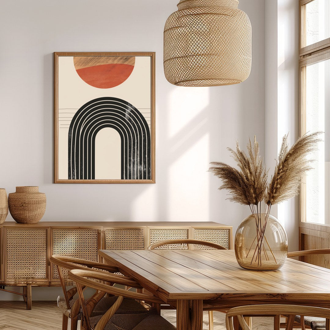 Elevate your space with this captivating minimalist artwork featuring a balanced composition of for Extra Kitchen