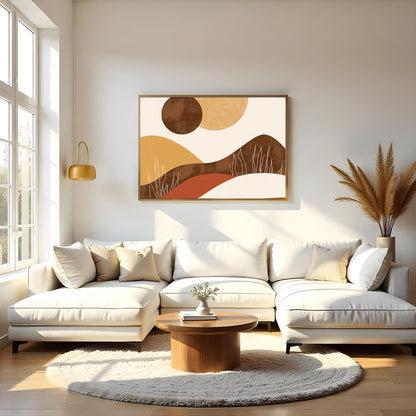 Experience the serenity of nature with this captivating abstract piece. Warm earth tones and for Living Room
