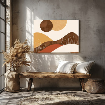 Experience the serenity of nature with this captivating abstract piece. Warm earth tones and for Veranda